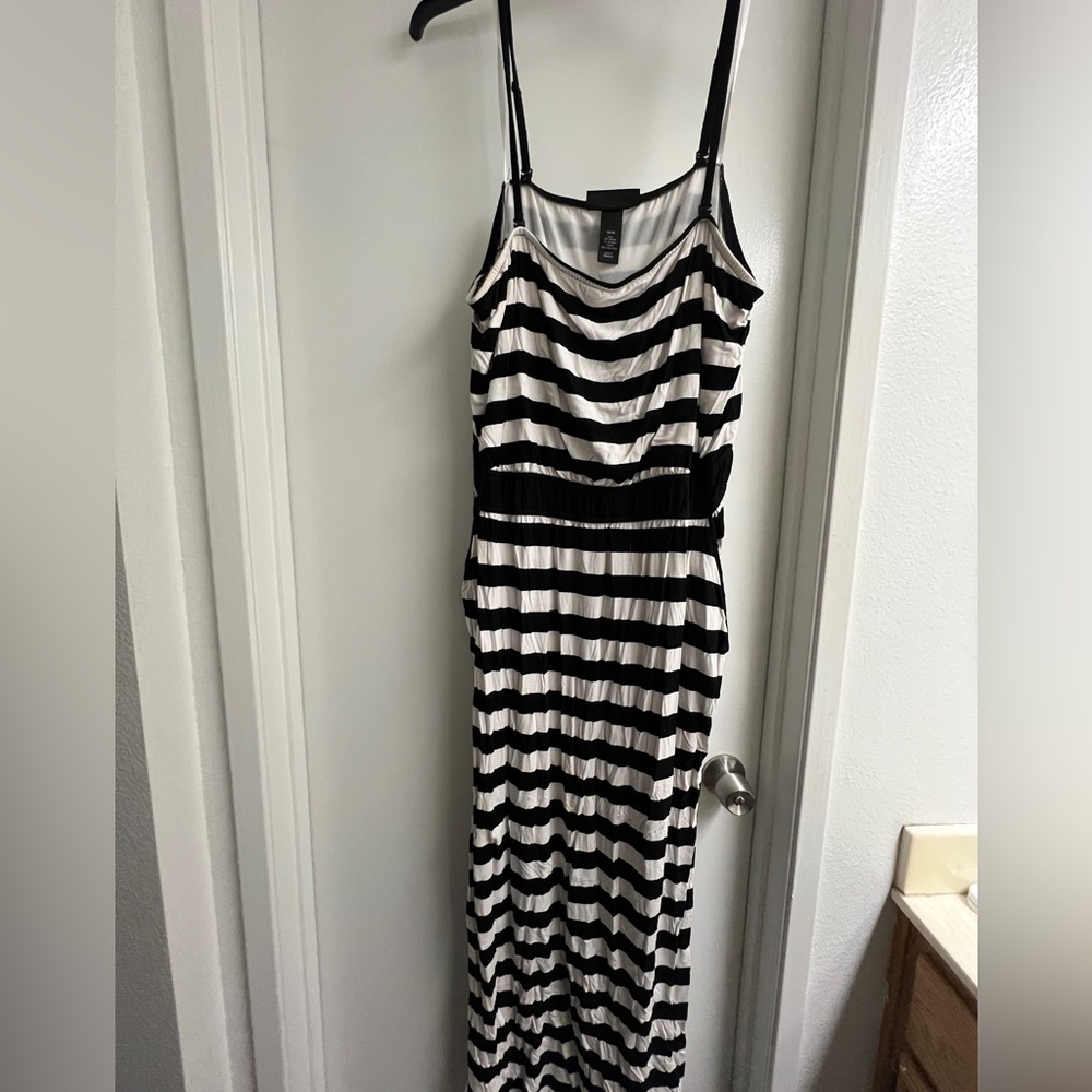 Lane Bryant Black and White Maxi Sundress